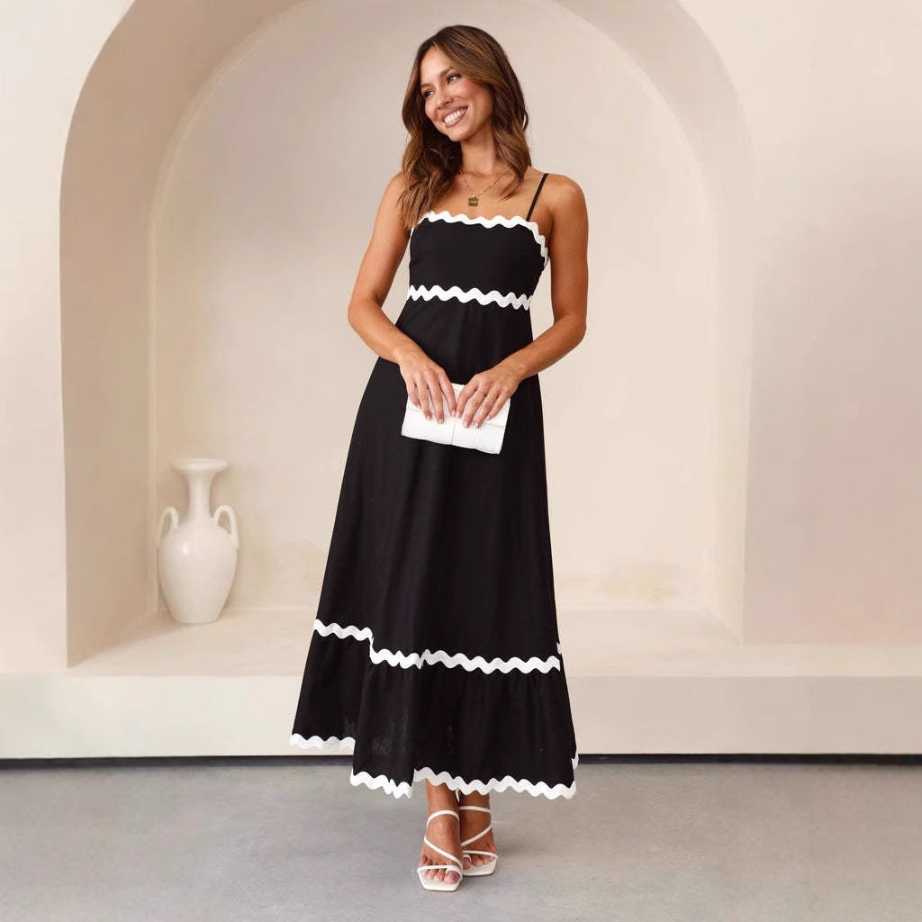 Makayla | Women’s A Line Maxi Dress Spaghetti Straps - Elle Zürich