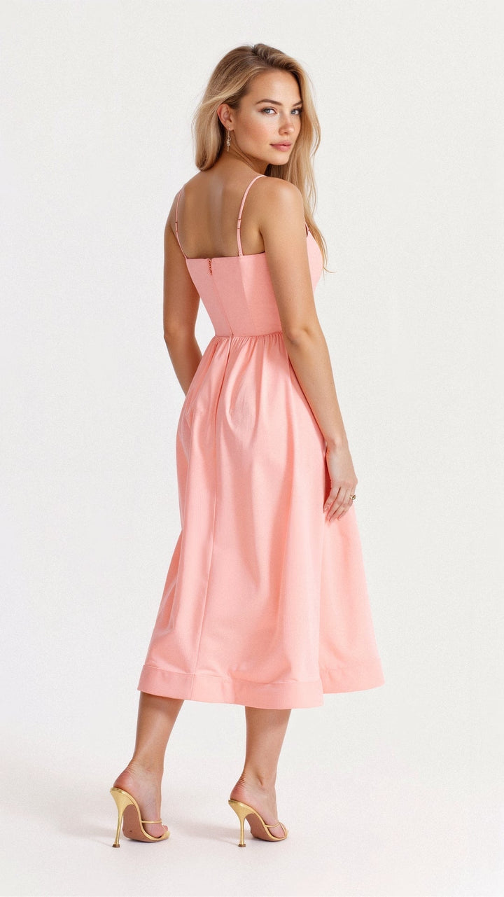 Maria | Women’s A Line Midi Dress Ascot Style - Elle Zürich