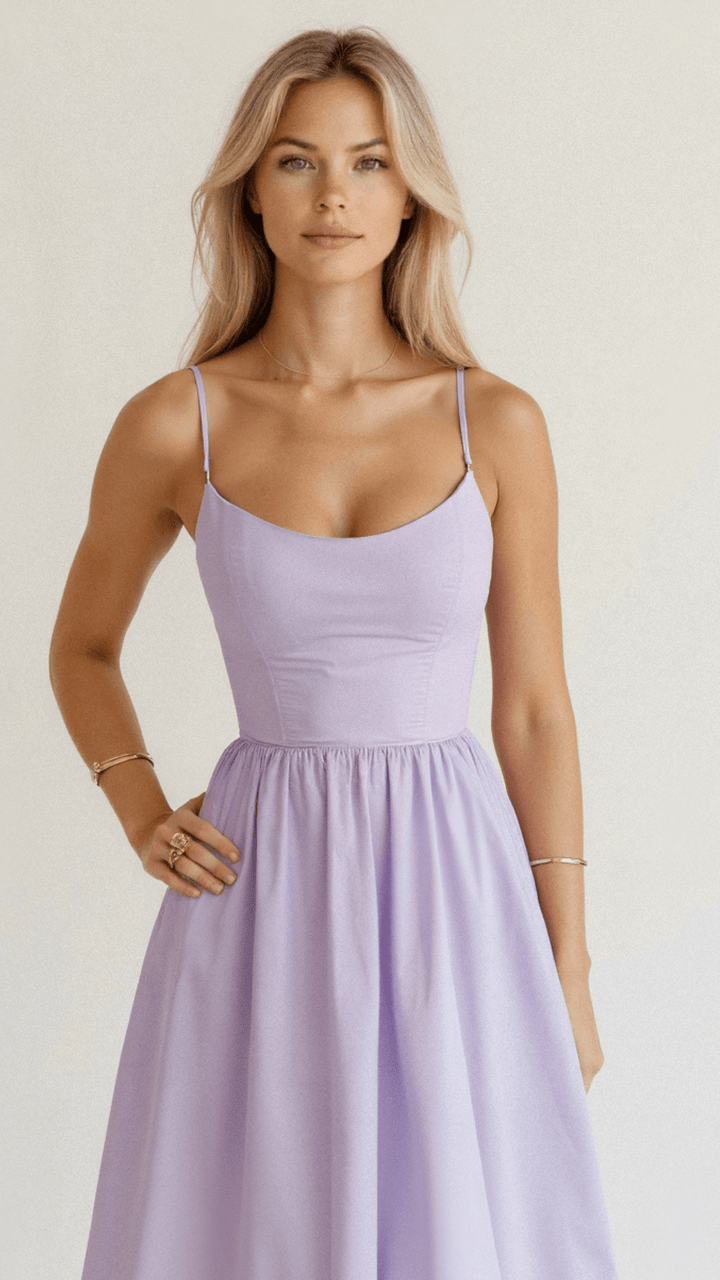 Maria | Women’s A Line Midi Dress Ascot Style - Elle Zürich