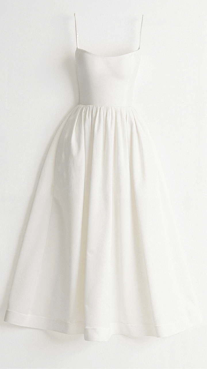 Maria | Women’s A Line Midi Dress Ascot Style - Elle Zürich