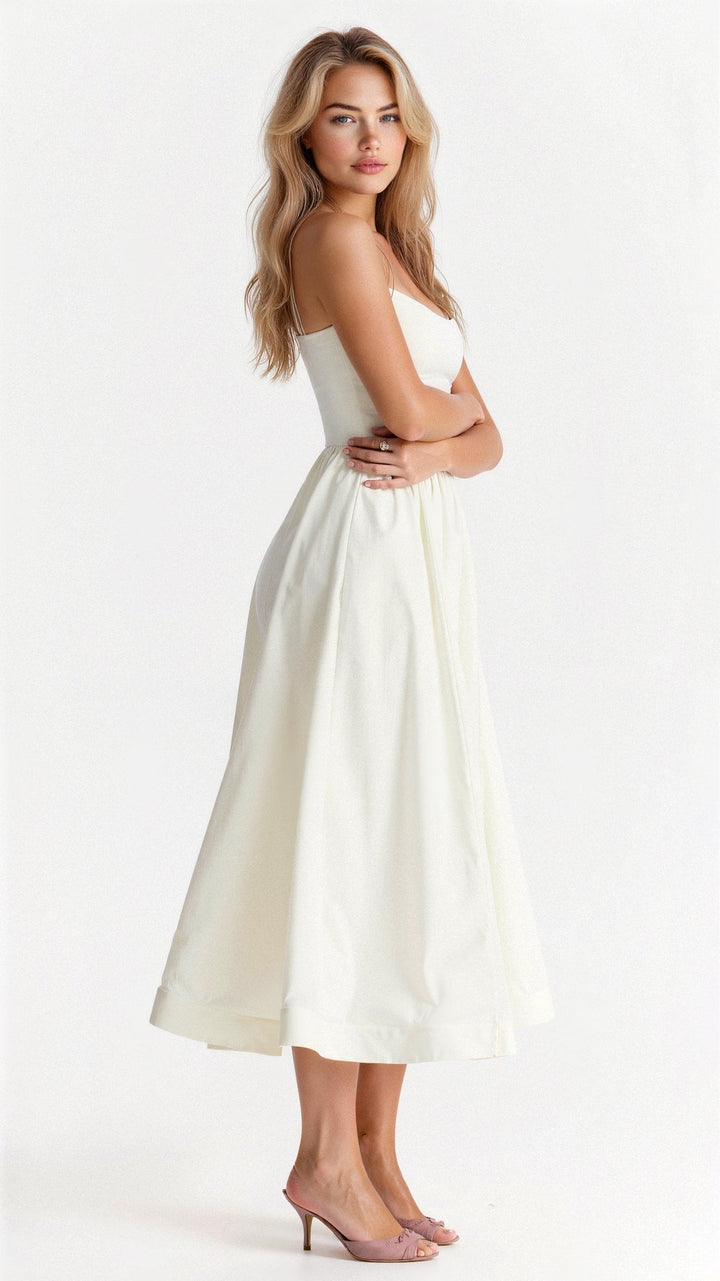 Maria | Women’s A Line Midi Dress Ascot Style - Elle Zürich