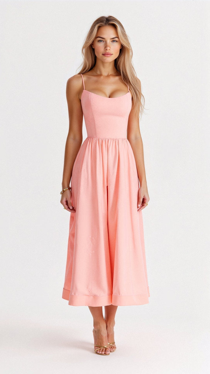 Maria | Women’s A Line Midi Dress Ascot Style - Elle Zürich