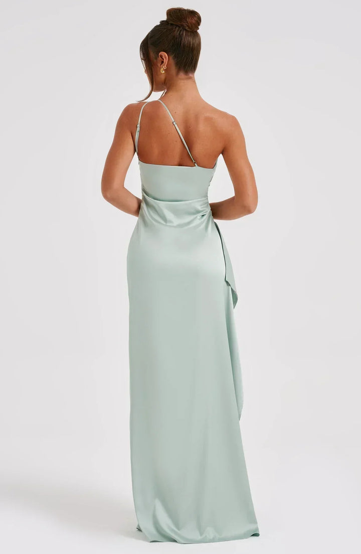 Bettina | Damen One-Shoulder Maxi-Kleid mit Schlitz - Elle Zürich