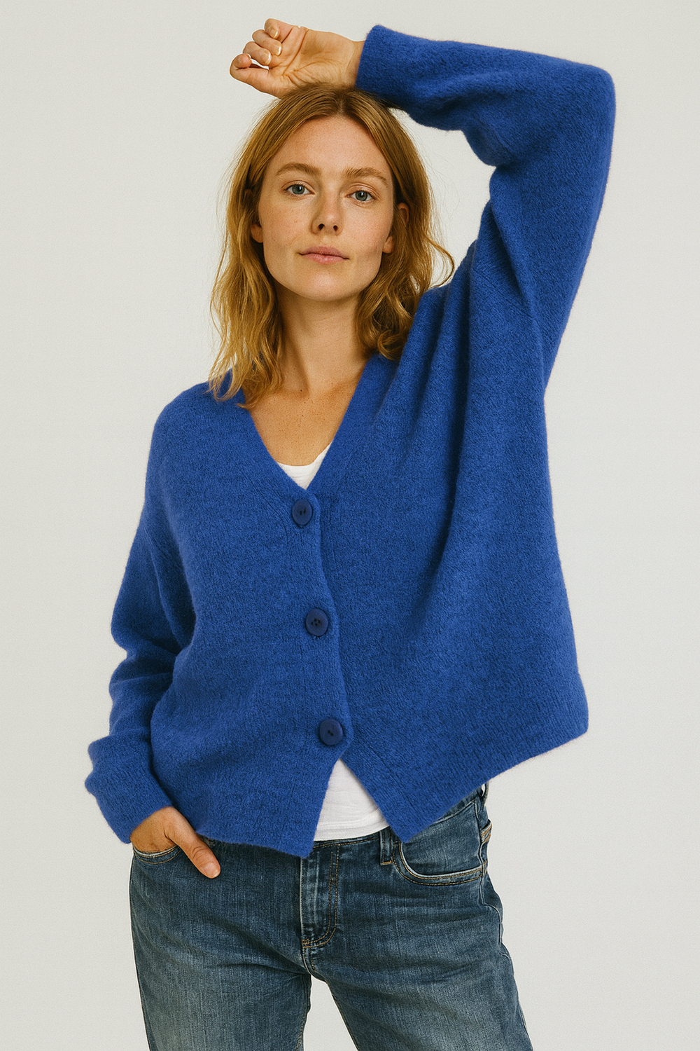 Doris | Damen Frühlings Cardigan mit Knopfleiste - Elle Zürich