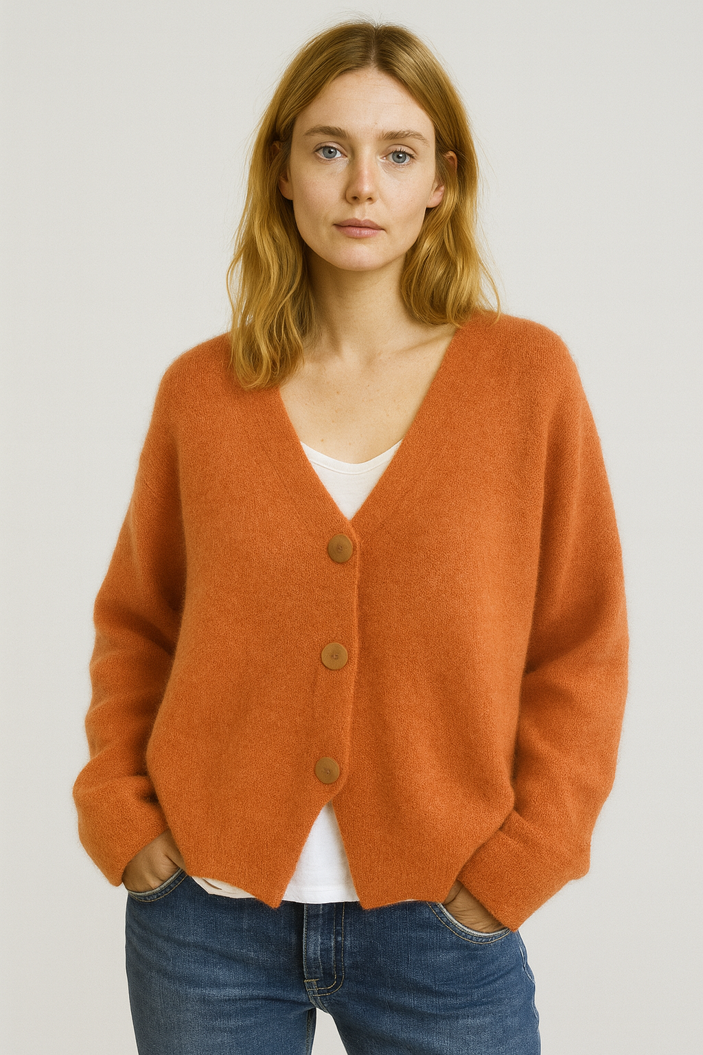 Doris | Damen Frühlings Cardigan mit Knopfleiste - Elle Zürich