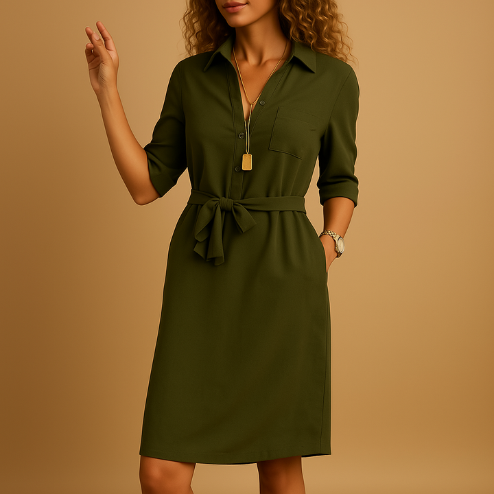 Carmen | Damen Midi-Kleid für den Alltag - Elle Zürich