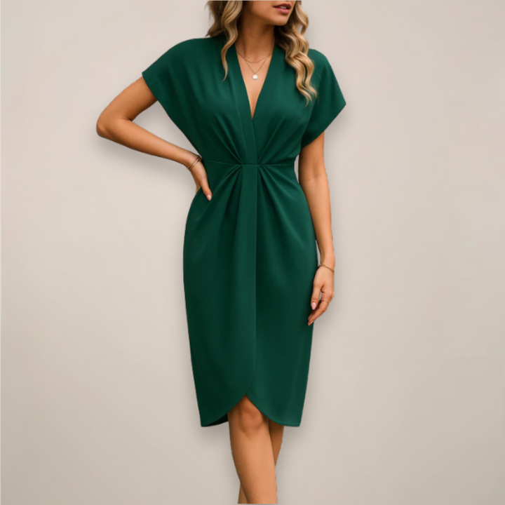 Tanja | Damen Midi-Wickelkleid für besondere Anlässe - Elle Zürich
