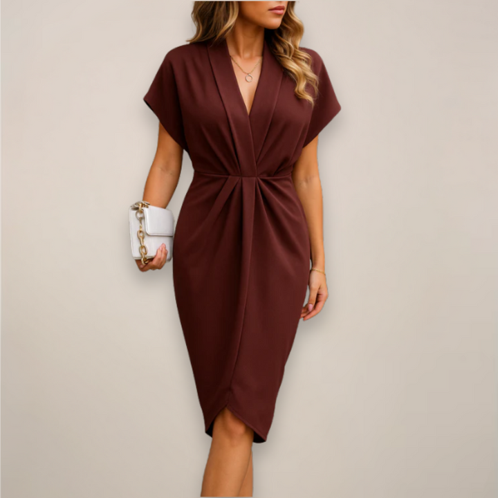 Tanja | Damen Midi-Wickelkleid für besondere Anlässe - Elle Zürich