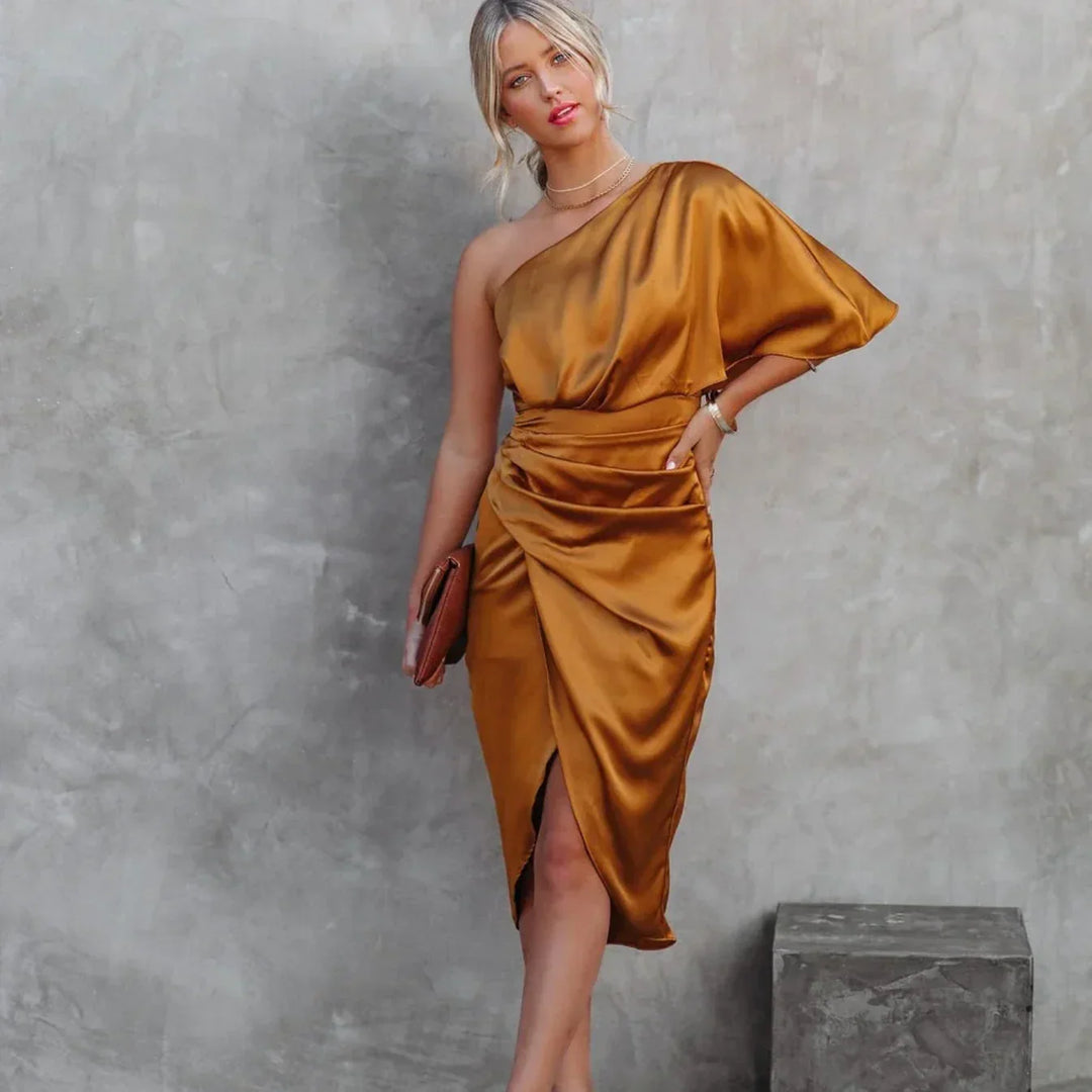 Daisy | Women’s One Shoulder Mini Dress Wrap Style - Elle Zürich