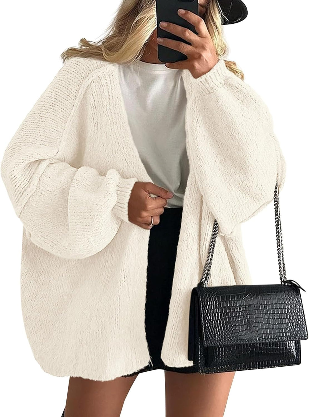 Emilia | Damen Frühlings Lockerer Strick Cardigan - Elle Zürich