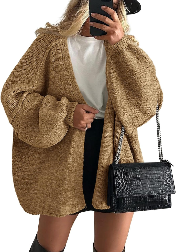 Emilia | Damen Frühlings Lockerer Strick Cardigan - Elle Zürich