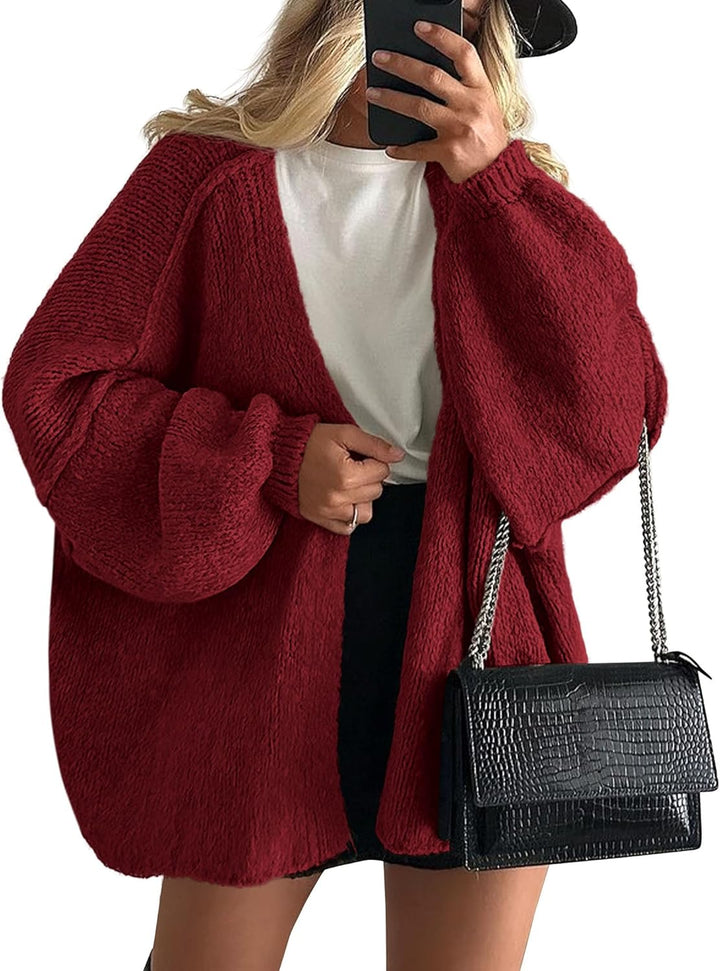 Emilia | Damen Frühlings Lockerer Strick Cardigan - Elle Zürich