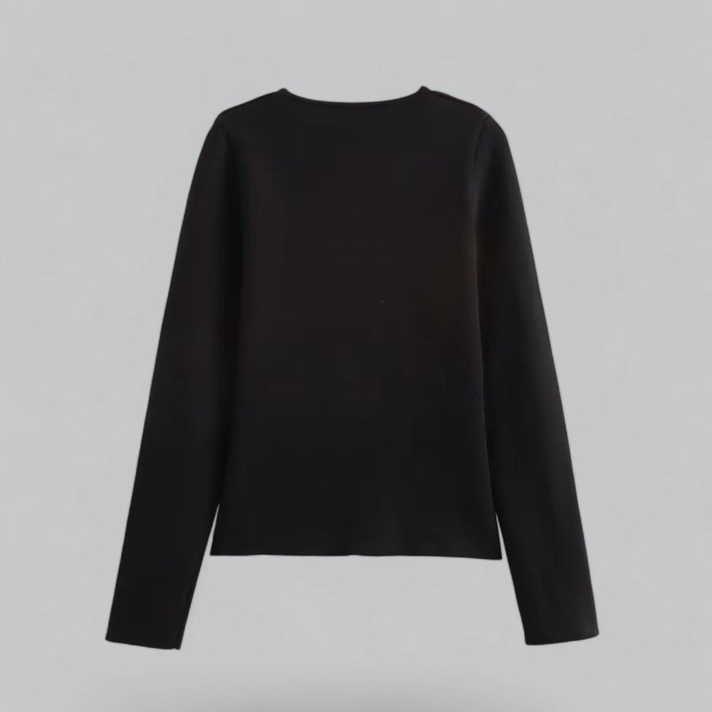 Eva | Damen Frühlings-Cardigan mit Minimal-Knopfleiste - Elle Zürich