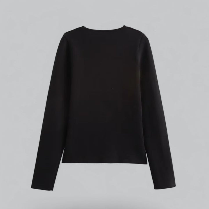 Eva | Damen Frühlings-Cardigan mit Minimal-Knopfleiste - Elle Zürich