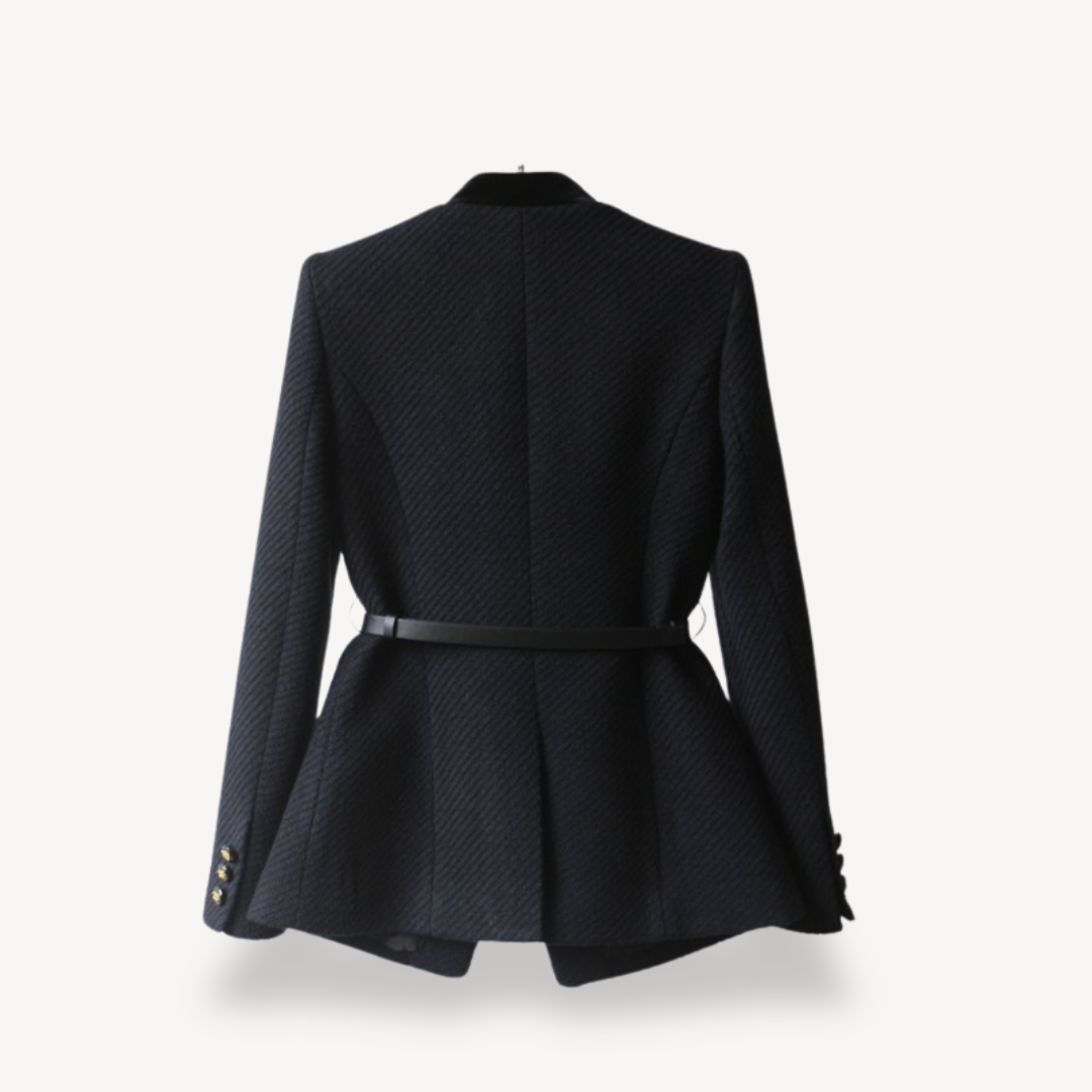 Hannah | Women’s Tailored Belted Blazer Button Style - Elle Zürich