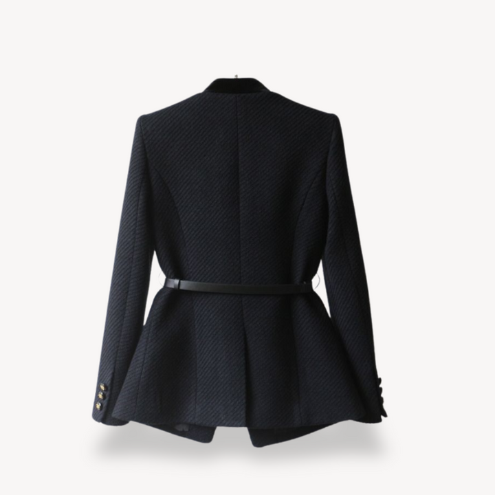Hannah | Women’s Tailored Belted Blazer Button Style - Elle Zürich