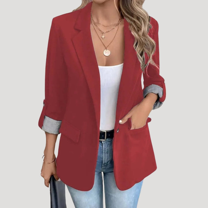 Jasmine | Women’s Tailored Single Breasted Roll Up Blazer - Elle Zürich