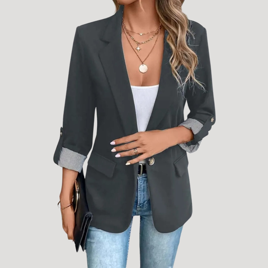Jasmine | Women’s Tailored Single Breasted Roll Up Blazer - Elle Zürich