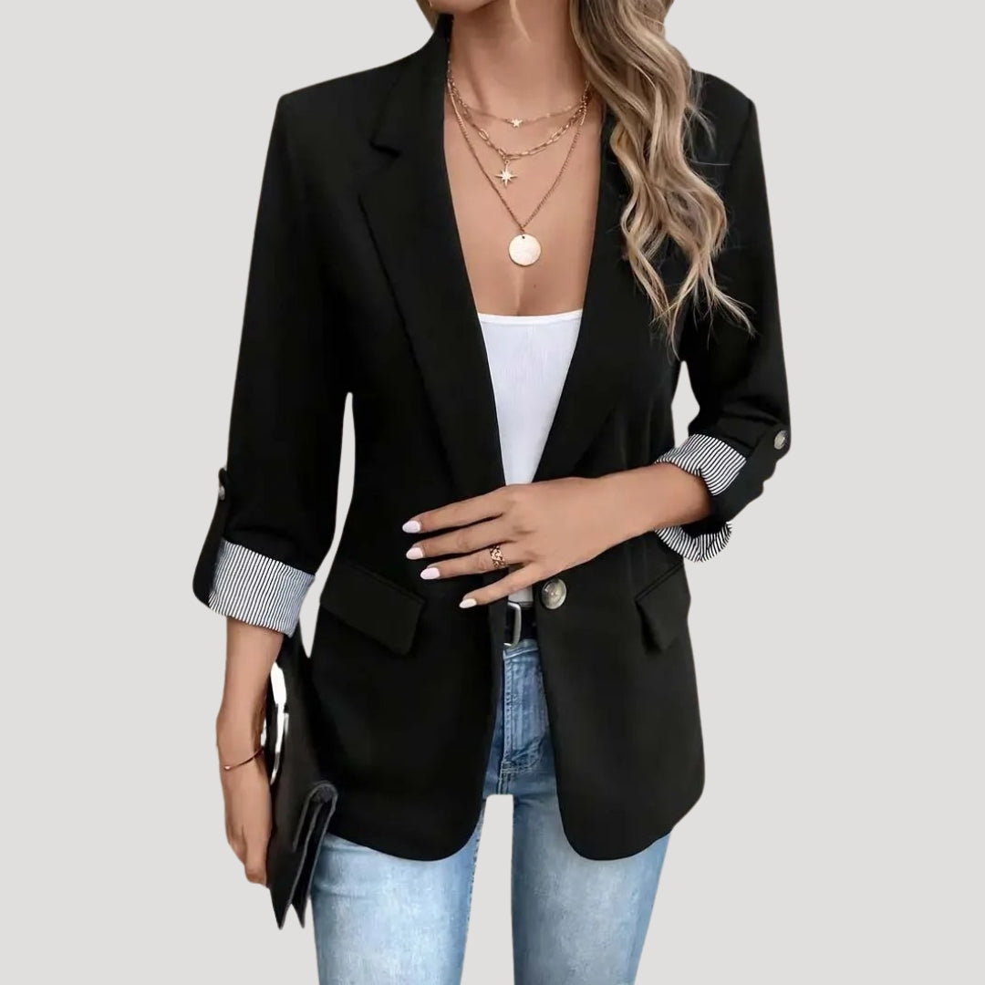 Jasmine | Women’s Tailored Single Breasted Roll Up Blazer - Elle Zürich