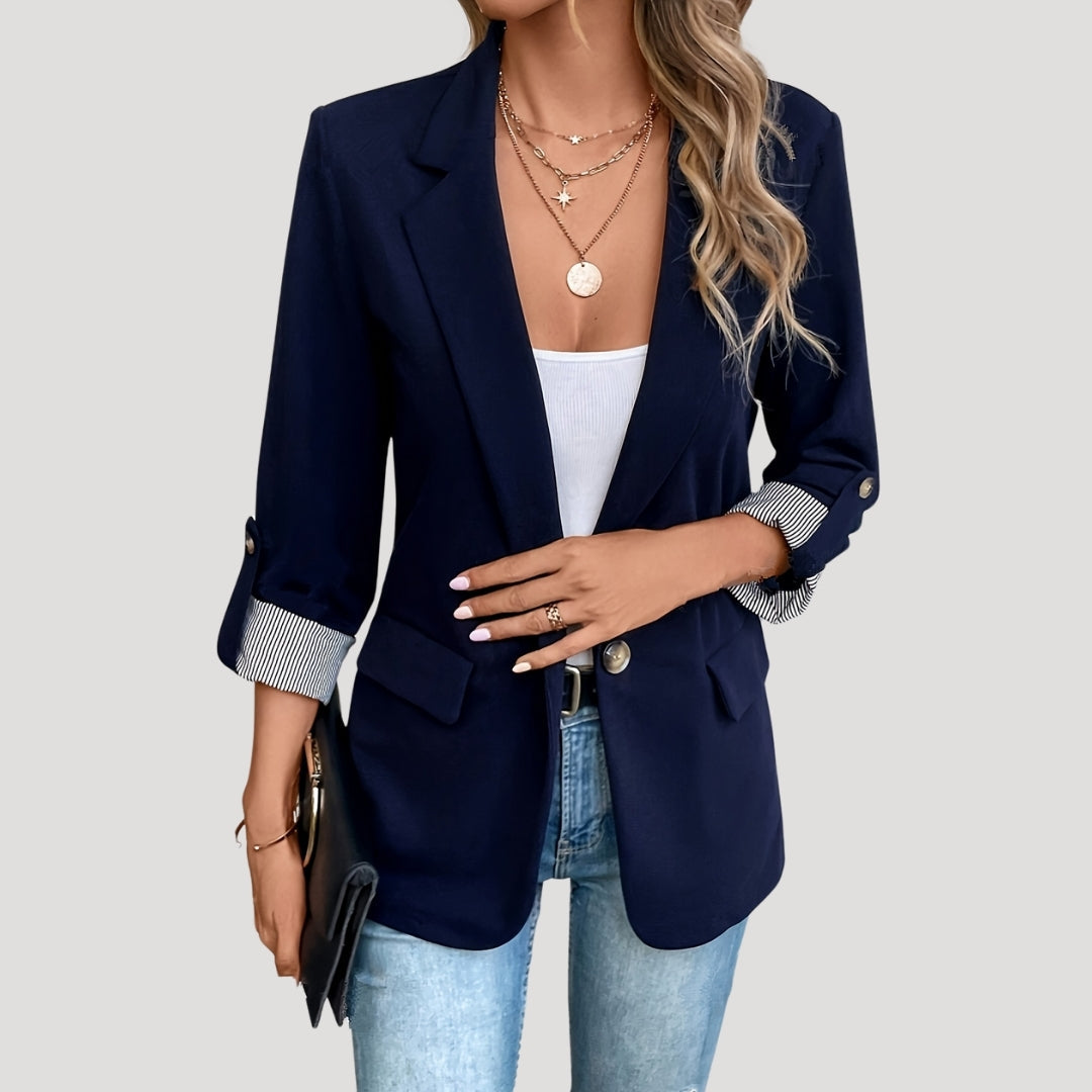 Jasmine | Women’s Tailored Single Breasted Roll Up Blazer - Elle Zürich