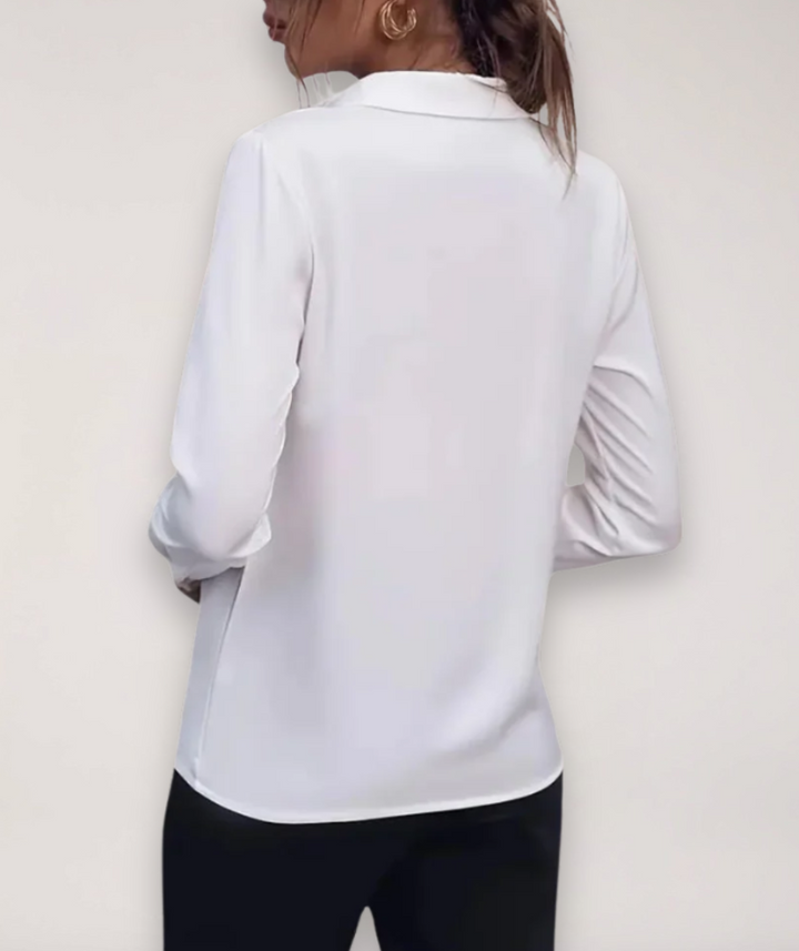 Brooklyn | Women’s Elegant Tailored Button-Up Work Blouse - Elle Zürich