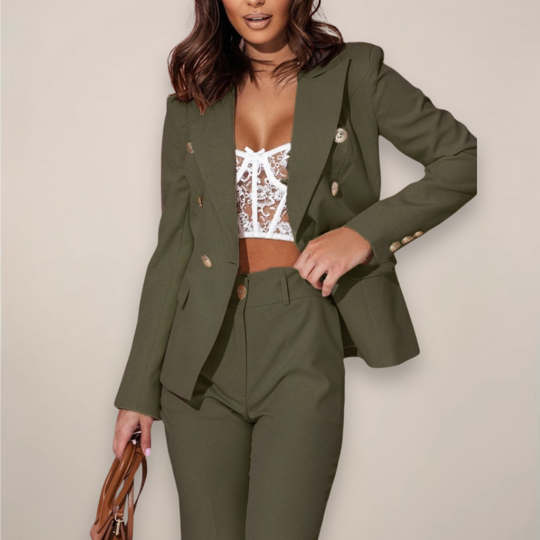Elisa | Damen Zweiteiliger Maßgeschneiderter Blazer-Anzug - Elle Zürich