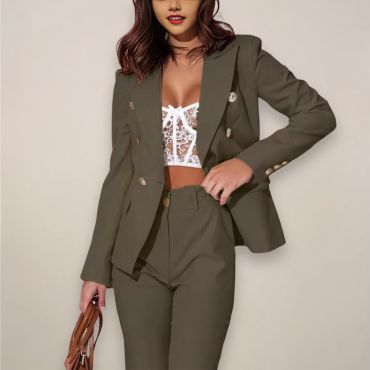 Elisa | Damen Zweiteiliger Maßgeschneiderter Blazer-Anzug - Elle Zürich
