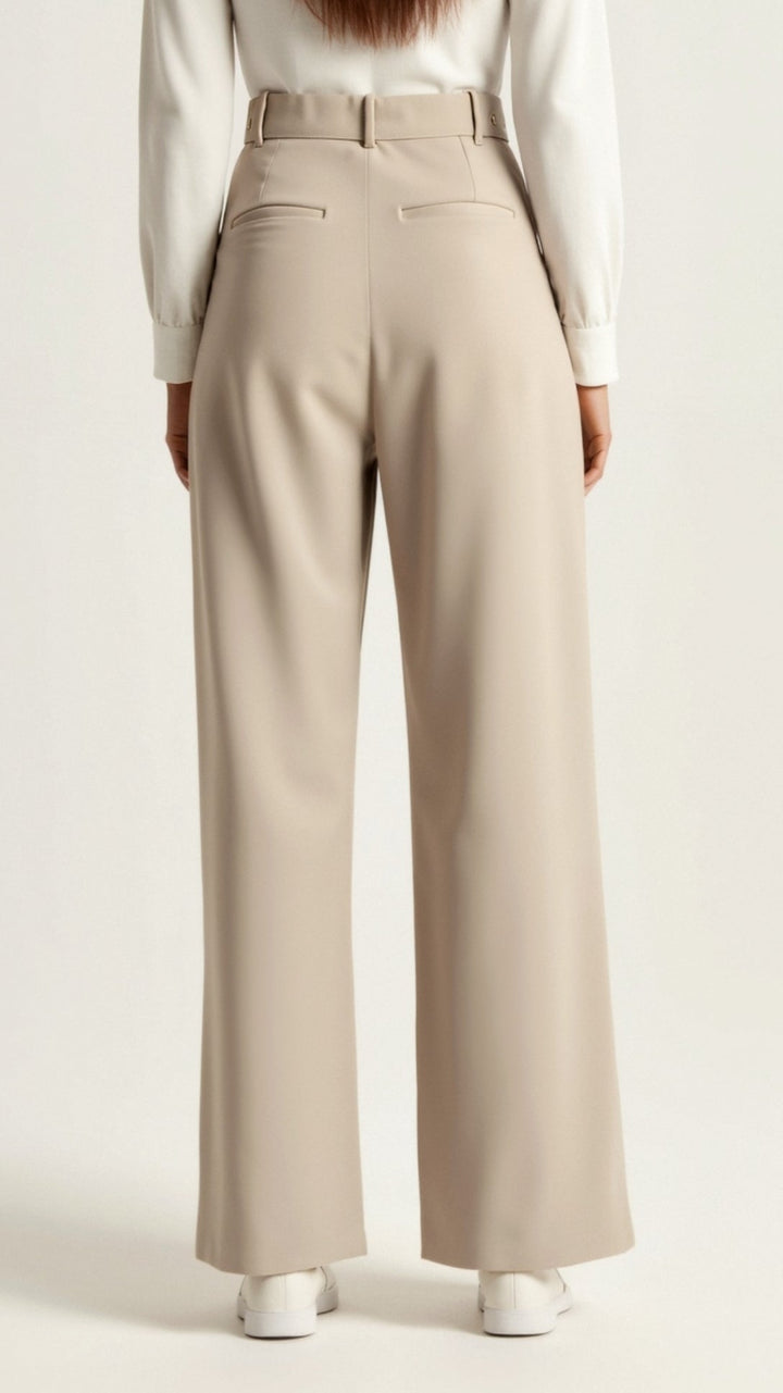 Katherine | Women’s High Waisted Wide Leg Trousers - Elle Zürich