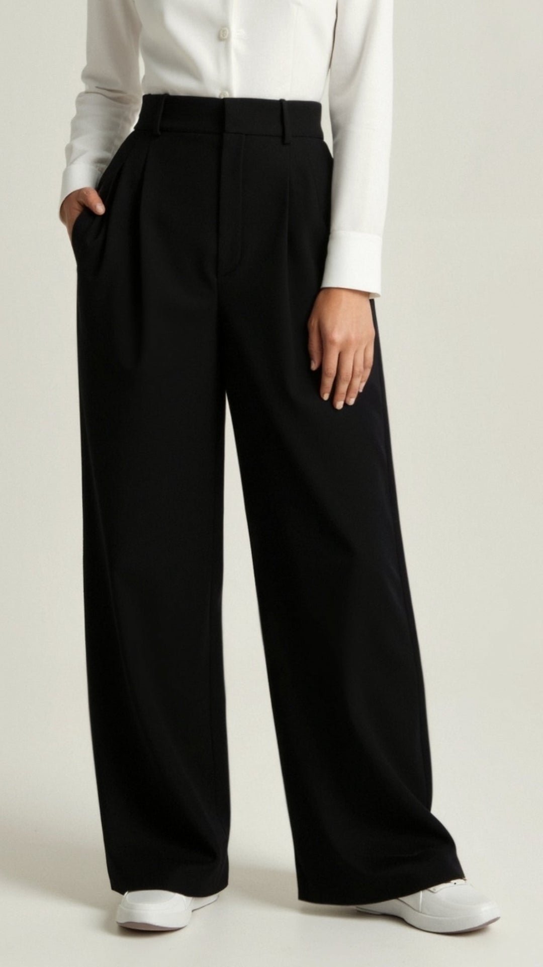Katherine | Women’s High Waisted Wide Leg Trousers - Elle Zürich