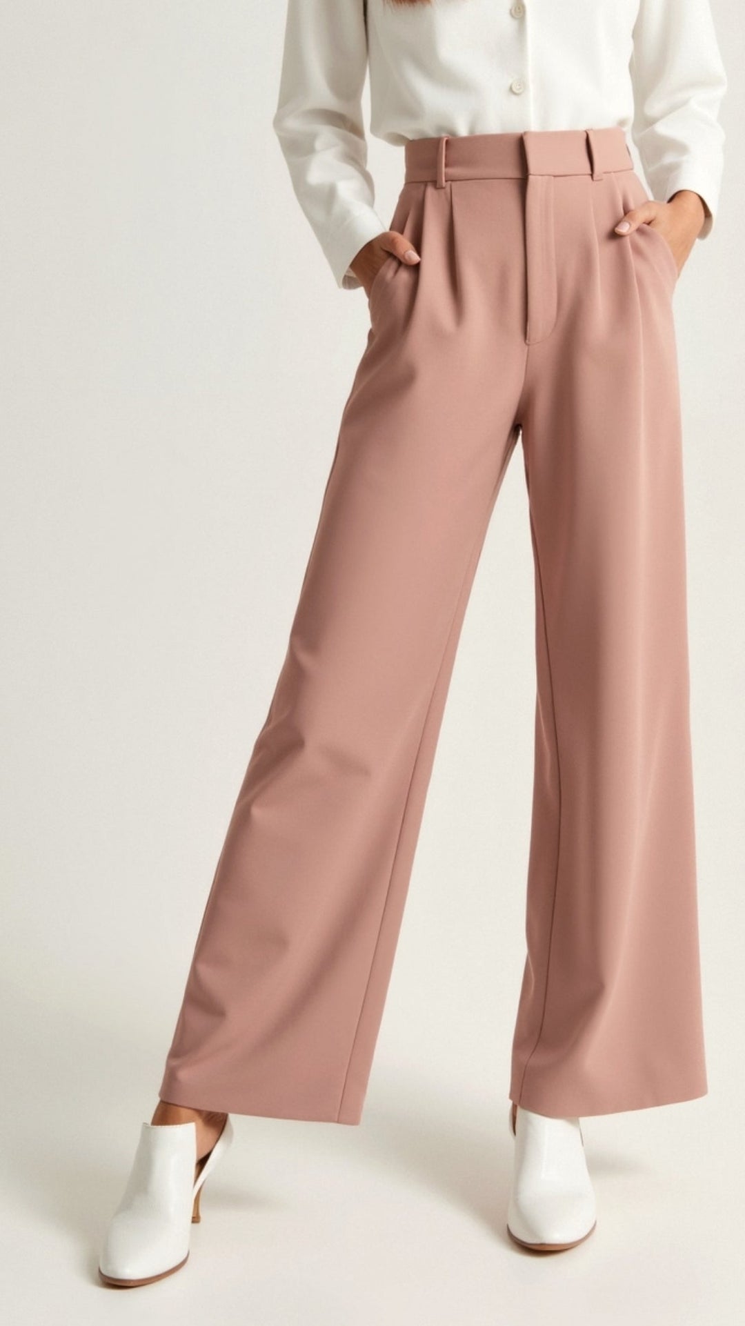 Katherine | Women’s High Waisted Wide Leg Trousers - Elle Zürich