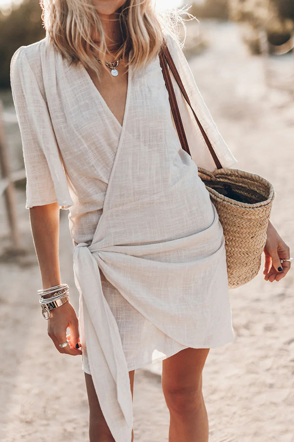 Morgan | Women’s Wrap Mini Dress Asymmetrical Hem - Elle Zürich