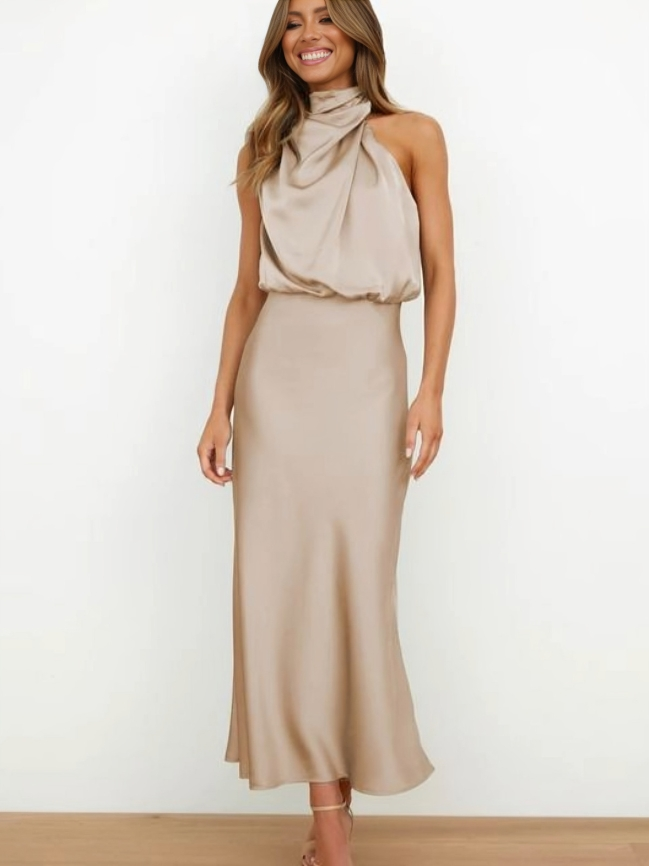 Claudia | Damen Schickes Halter Abendkleid - Elle Zürich