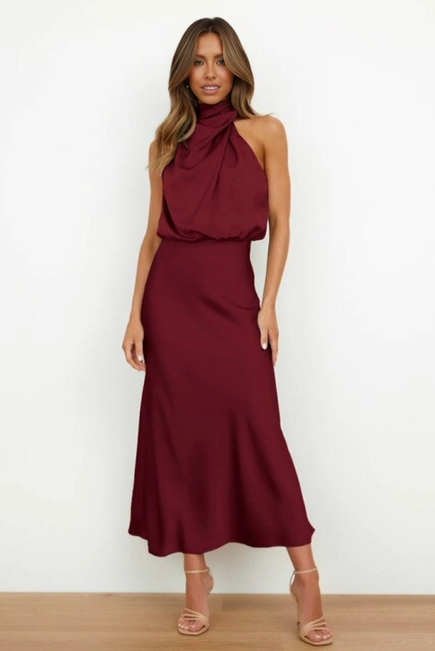 Claudia | Damen Schickes Halter Abendkleid - Elle Zürich