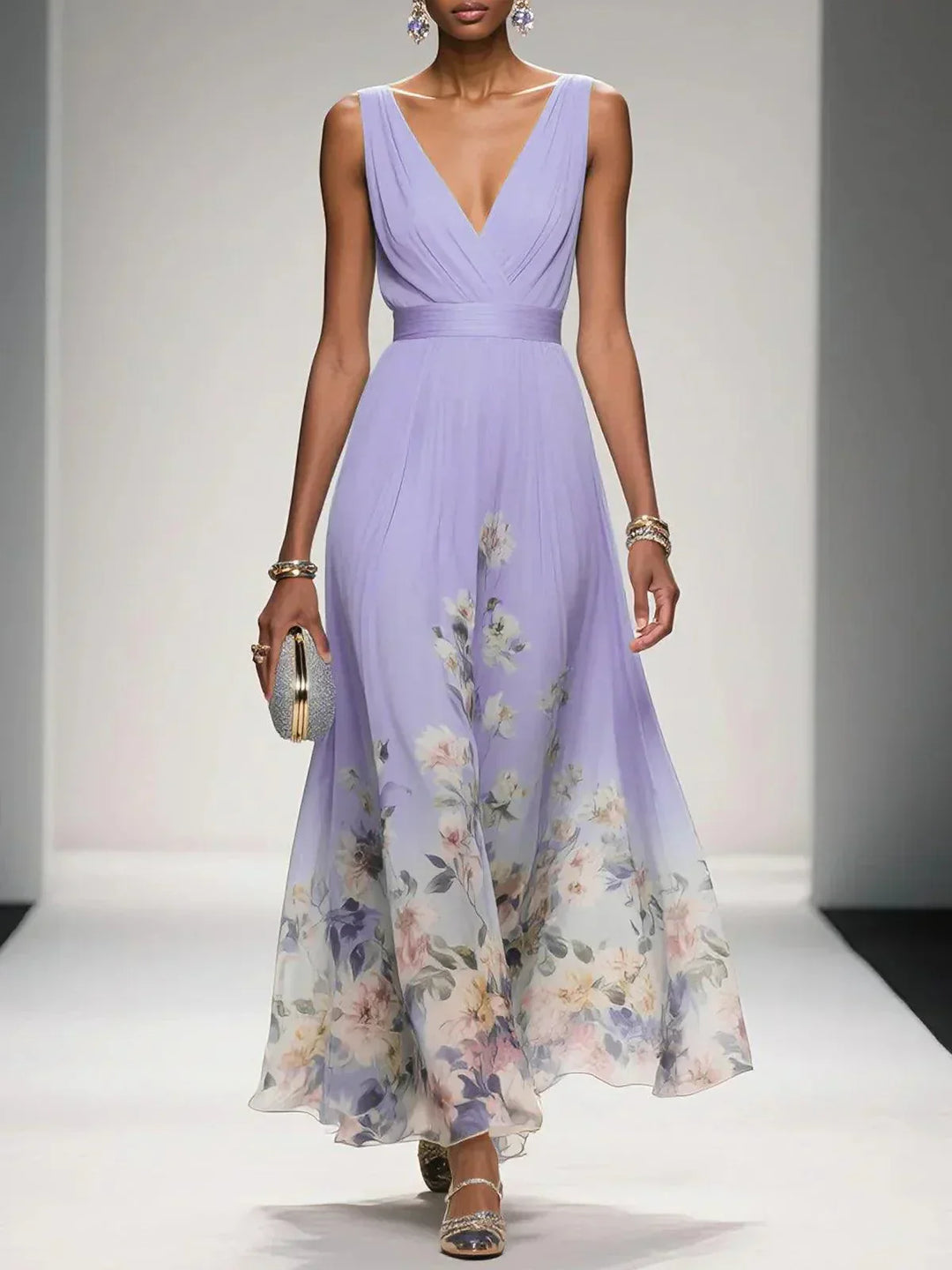 Fiona | Women Floral Print Wedding Guest Dress - Elle Zürich