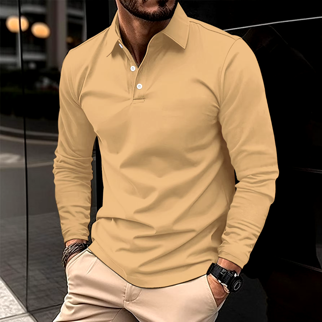 Gideon | Klassisches Langarm-Poloshirt - Elle Zürich