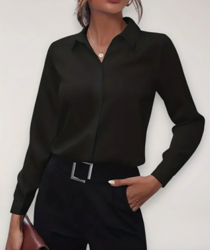 Brooklyn | Women’s Elegant Tailored Button-Up Work Blouse - Elle Zürich