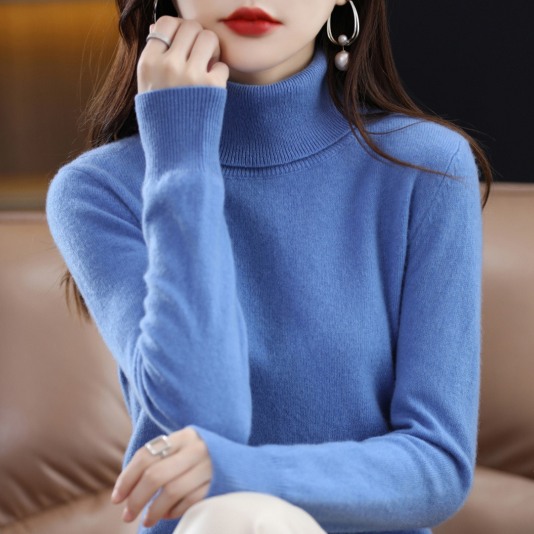 Michelle | Women’s Winter Classic Turtleneck Knit Sweater - Elle Zürich