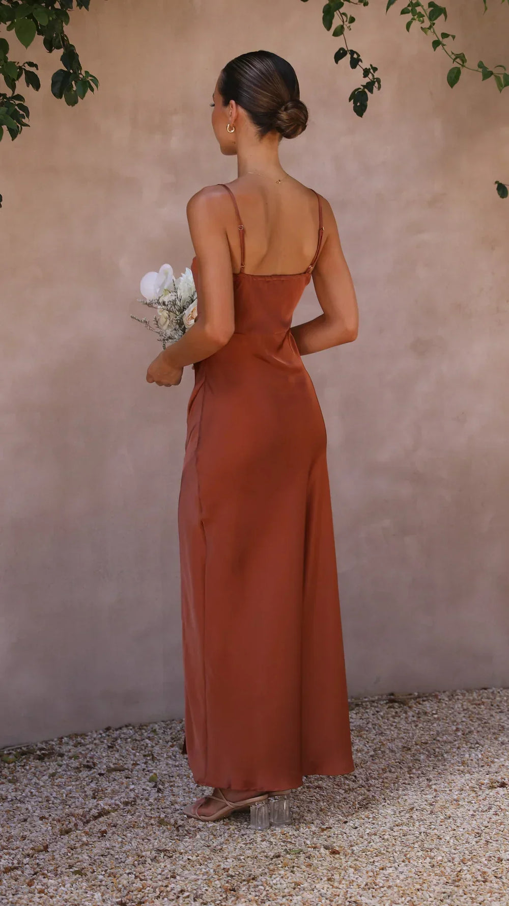 Emma | Damen Frühlings-Satin-Slip-Maxikleid - Elle Zürich