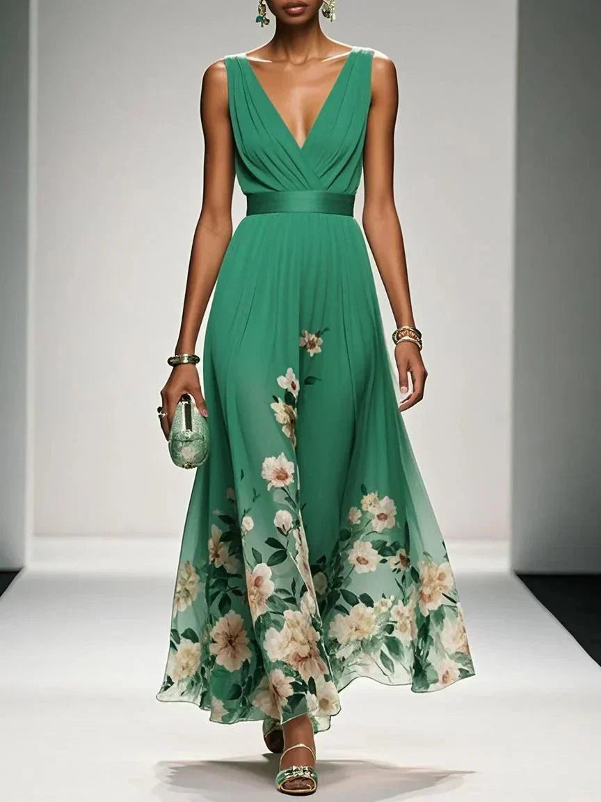 Fiona | Women Floral Print Wedding Guest Dress - Elle Zürich