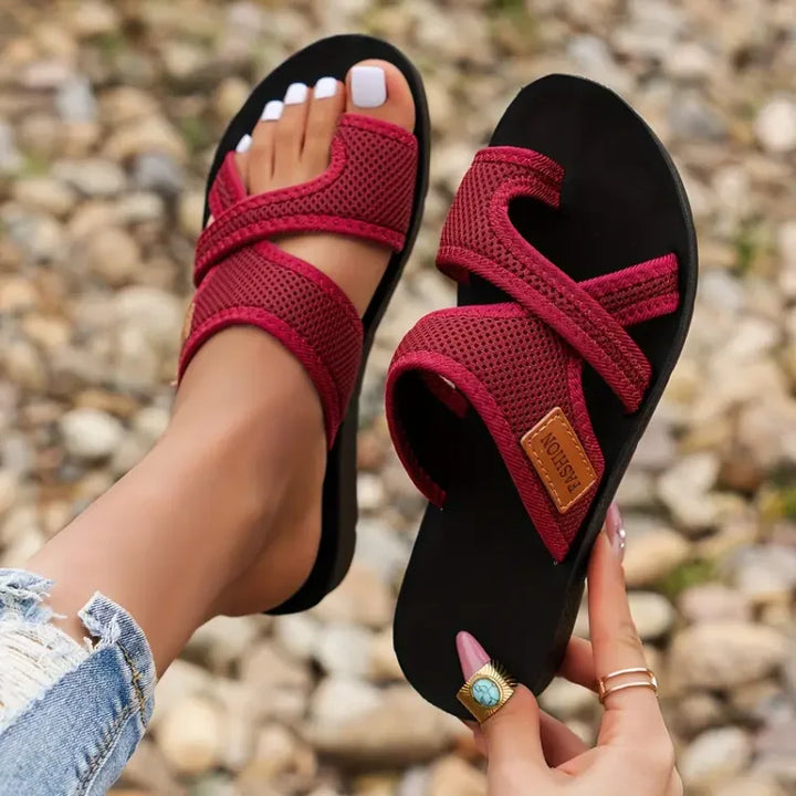 Selina | Damen Sommer Orthopädische Sandalen mit Kreuzriemen - Elle Zürich
