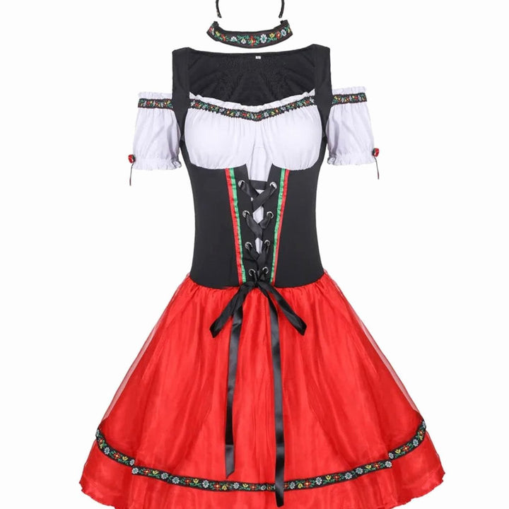 Damen Oktoberfest Dirndl Kostüm Kleid Bayerische Tracht