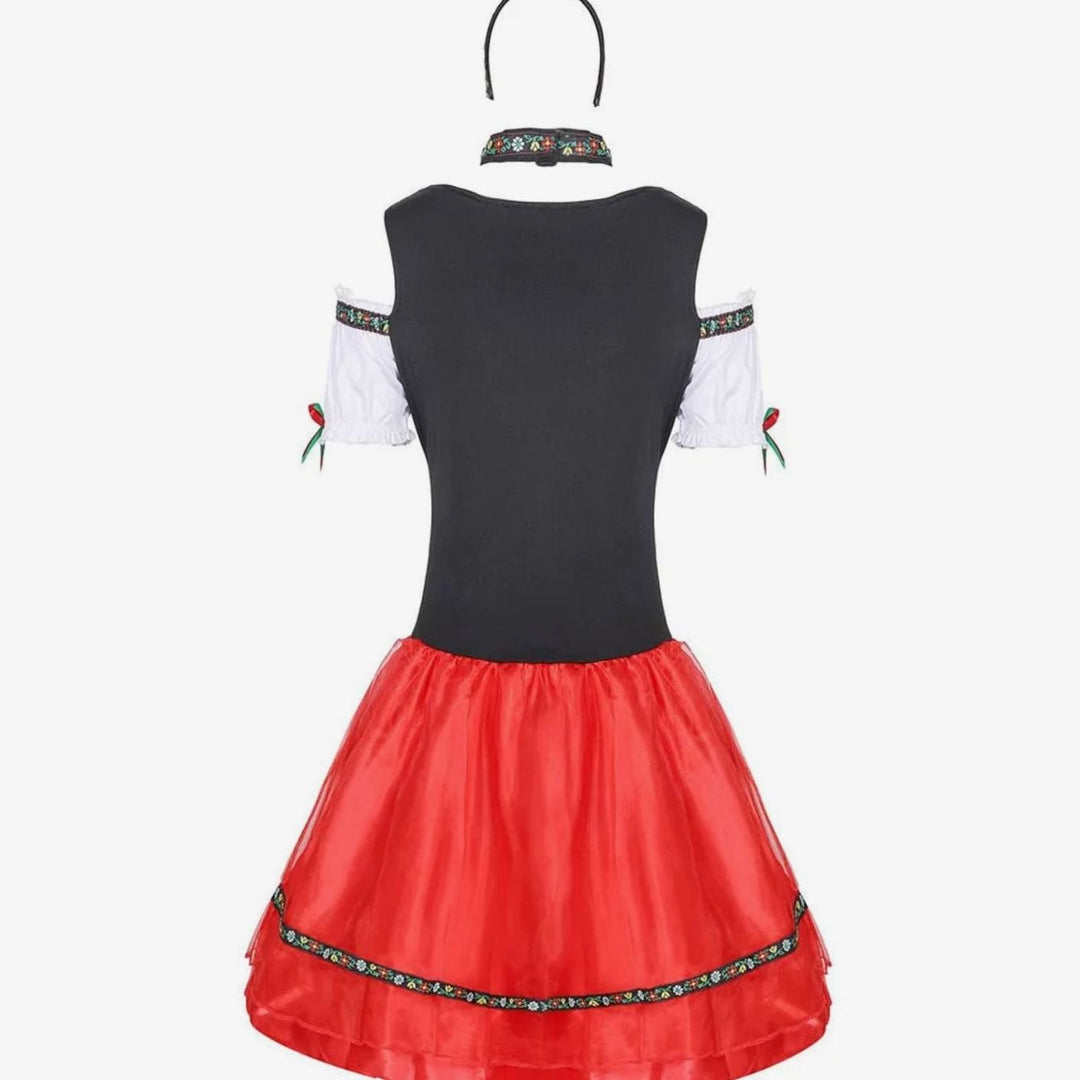 Damen Oktoberfest Dirndl Kostüm Kleid Bayerische Tracht