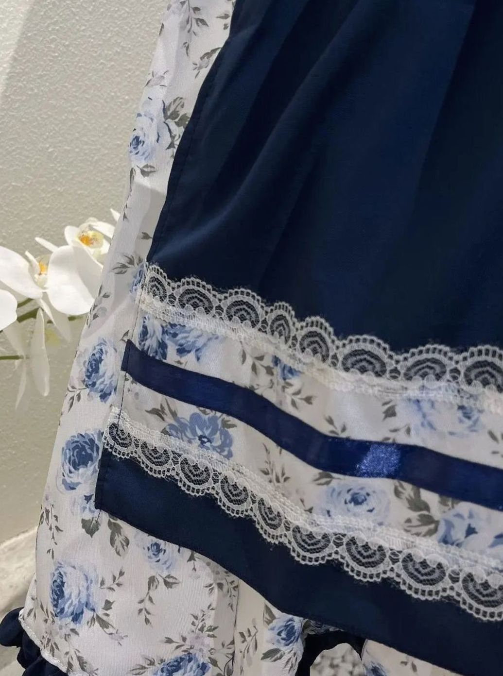 Damen Oktoberfest Dirndlkleid Blumenmuster Kurzes Trachtenkleid Schürze