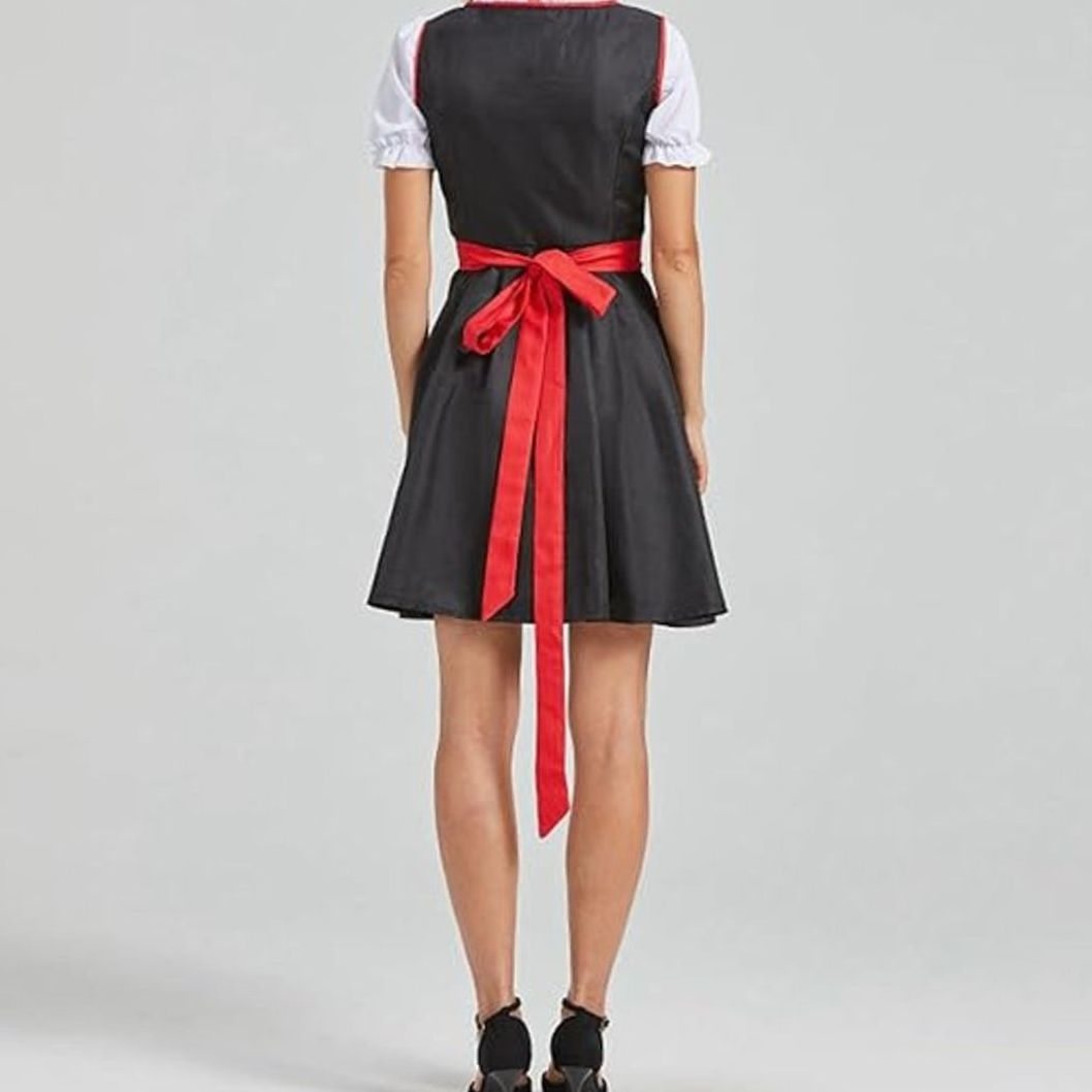 Damen Oktoberfest Dirndlkleid mit Schürze traditioneller Trachten-Look