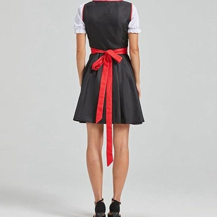 Damen Oktoberfest Dirndlkleid mit Schürze traditioneller Trachten-Look