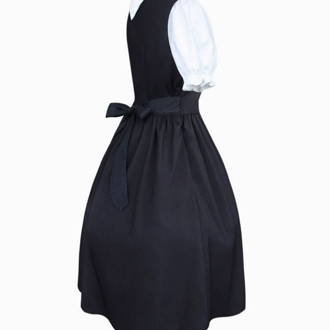 Damen Oktoberfest Dirndlkleid Schnürung Schürze Trachtenkleid