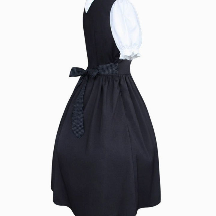 Damen Oktoberfest Dirndlkleid Schnürung Schürze Trachtenkleid