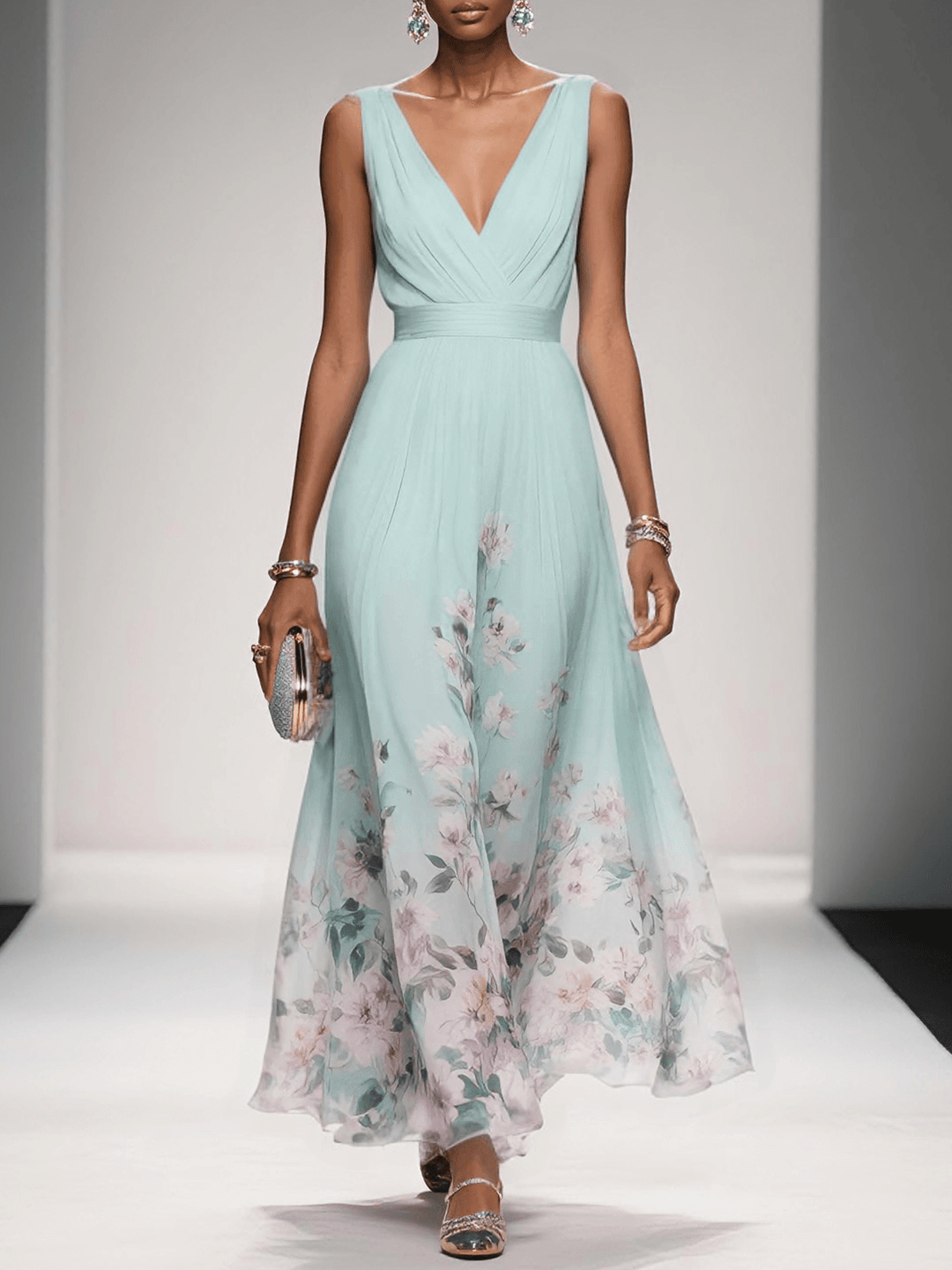 Fiona | Women Floral Print Wedding Guest Dress - Elle Zürich