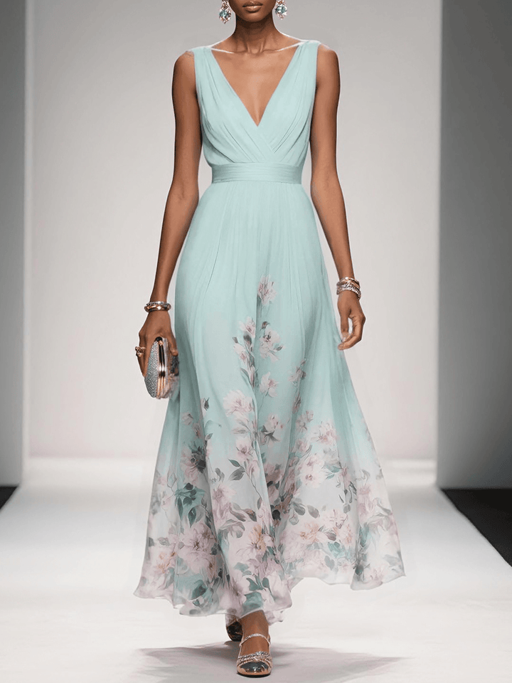 Fiona | Women Floral Print Wedding Guest Dress - Elle Zürich