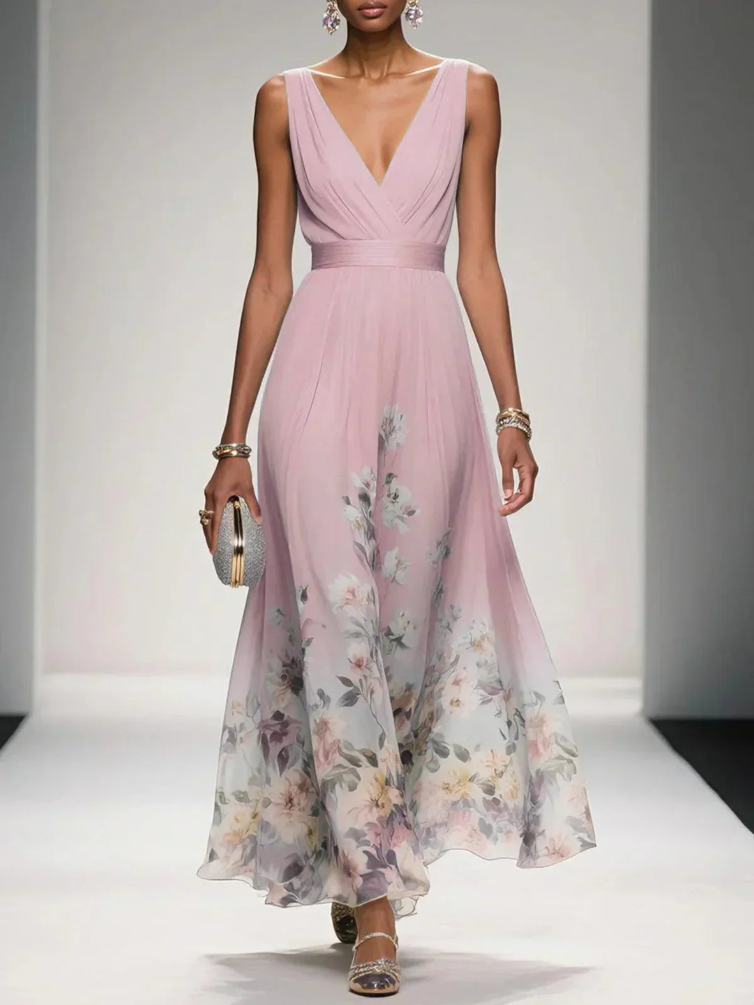 Fiona | Women Floral Print Wedding Guest Dress - Elle Zürich